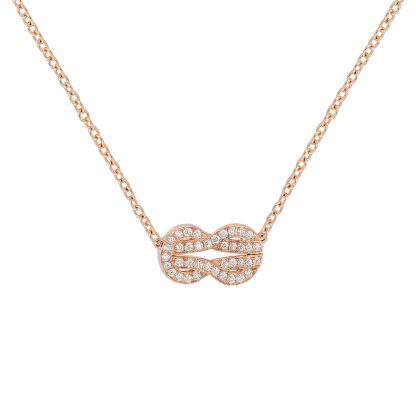 CHANCE INFINIE NECKLACE 18K PINK GOLD AND DIAMONDS MEDIUM MODEL