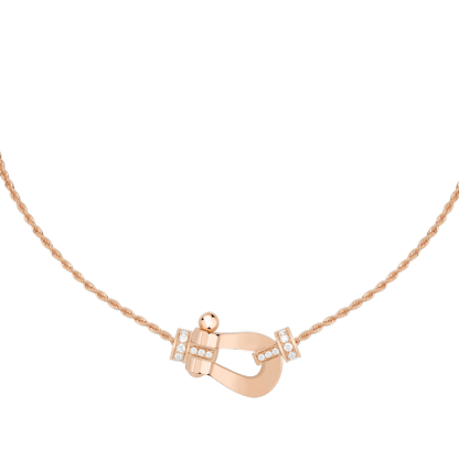 FORCE 10 NECKLACE 18K PINK GOLD AND DIAMONDS MEDIUM MODEL