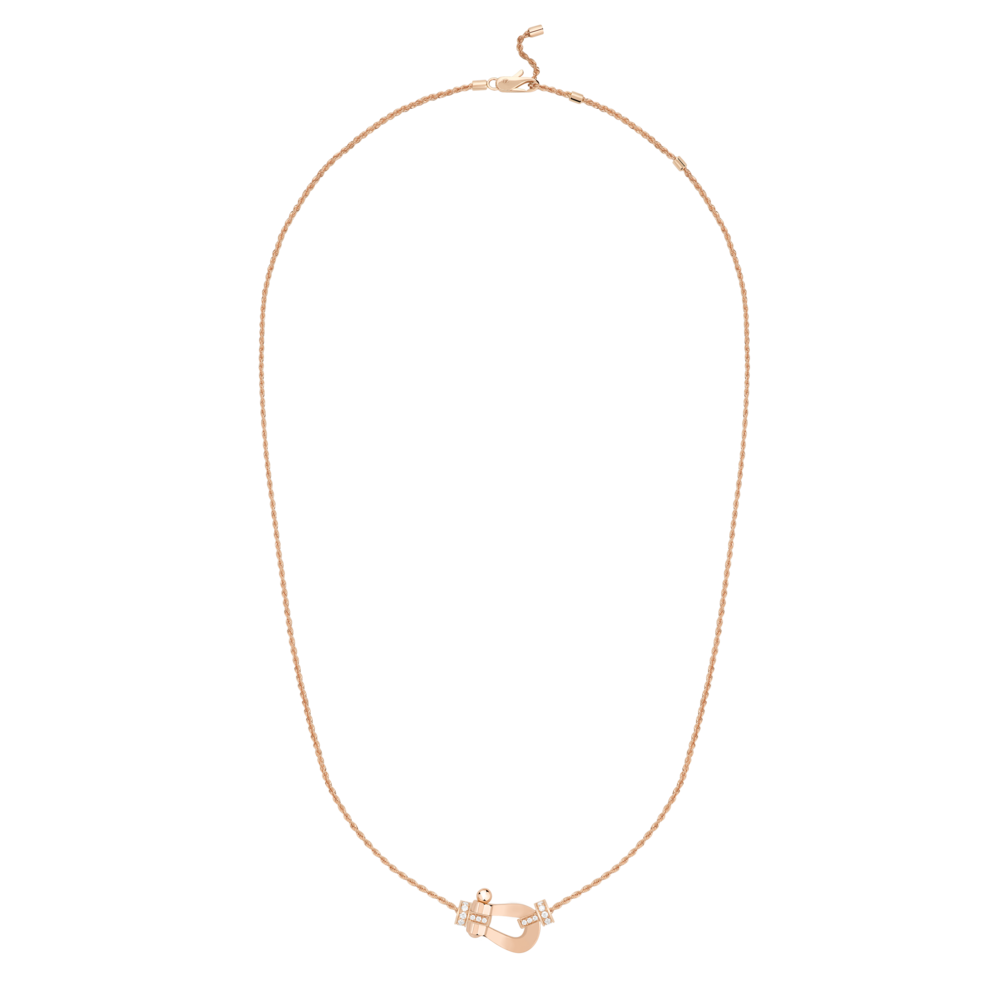 FORCE 10 NECKLACE 18K PINK GOLD AND DIAMONDS MEDIUM MODEL