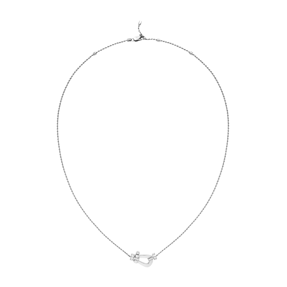 FORCE 10 NECKLACE 18K WHITE GOLD AND DIAMONDS MEDIUM MODEL