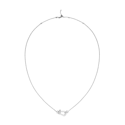 FORCE 10 NECKLACE 18K WHITE GOLD AND DIAMONDS MEDIUM MODEL