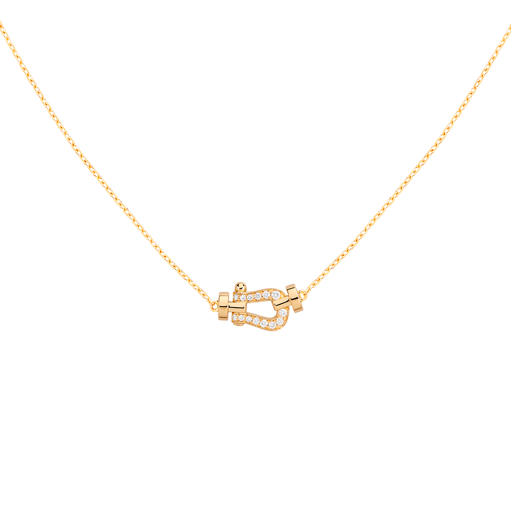 FORCE 10 NECKLACE SMALL MODEL IN 18K YELLOW GOLD AND DIAMONDS
