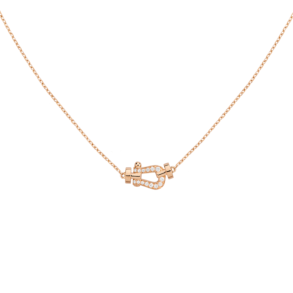FORCE 10 NECKLACE SMALL MODEL IN 18K PINK GOLD AND DIAMONDS