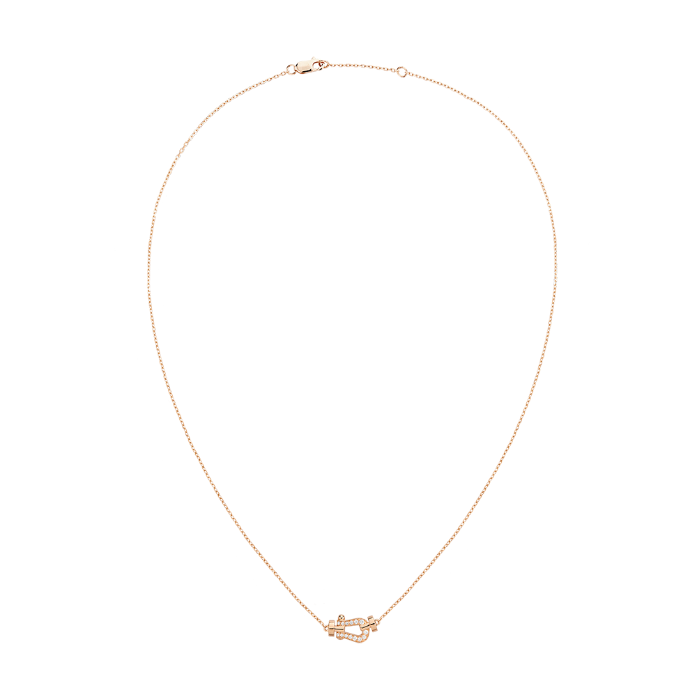 FORCE 10 NECKLACE SMALL MODEL IN 18K PINK GOLD AND DIAMONDS