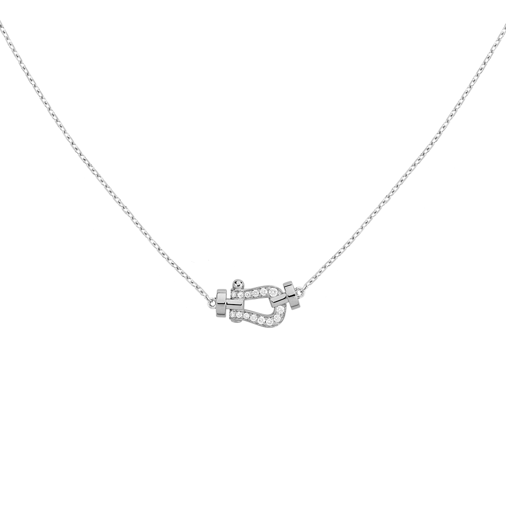 FORCE 10 NECKLACE SMALL MODEL IN 18K WHITE GOLD AND DIAMONDS