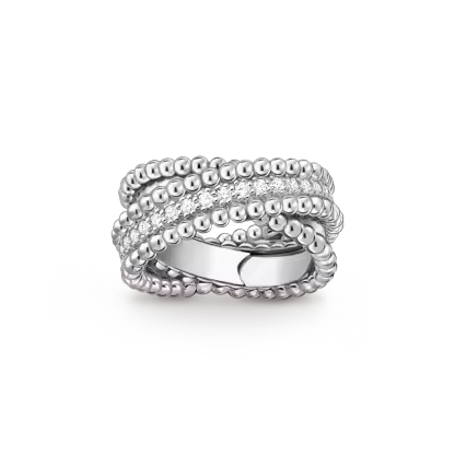 Perlée diamonds duo ring