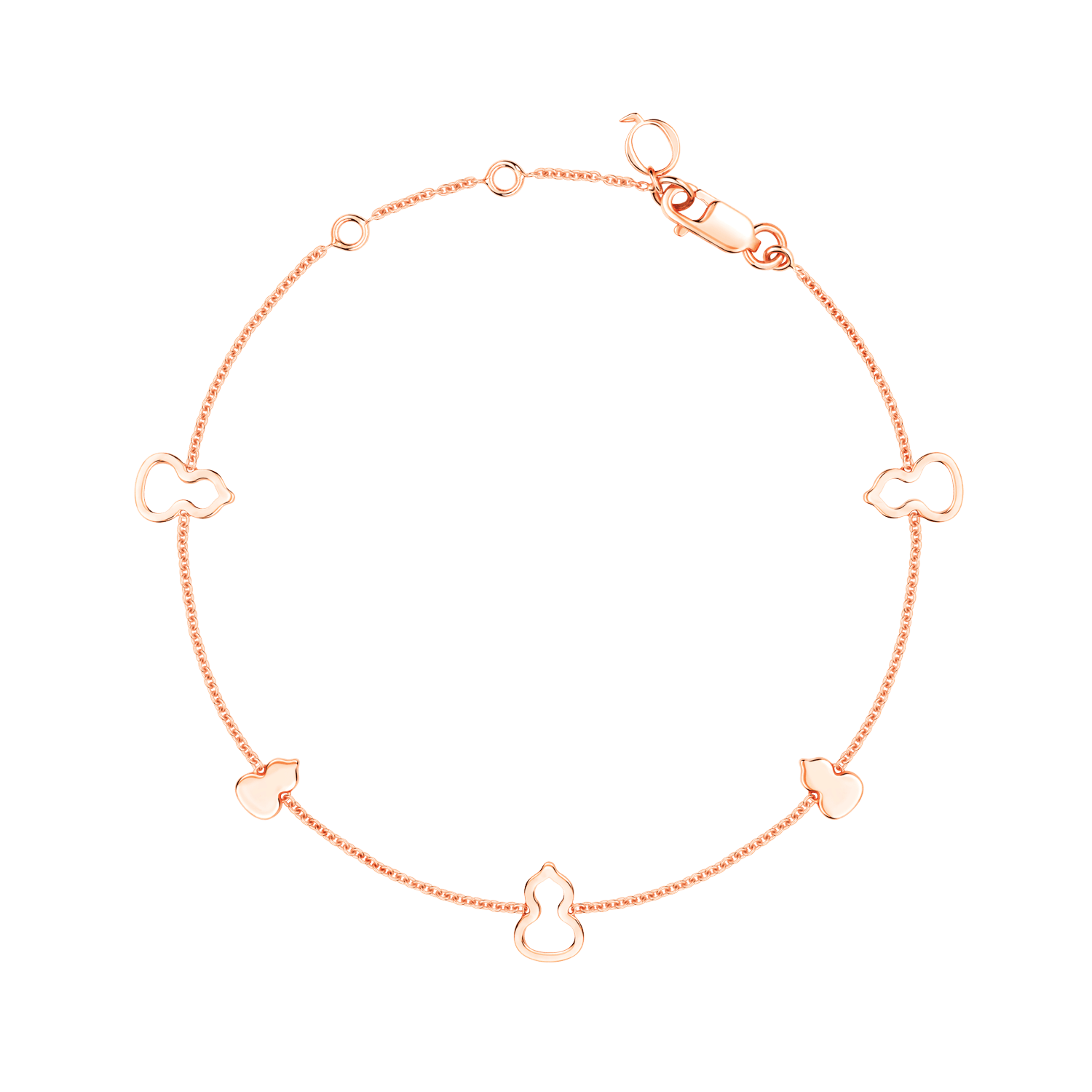 Wulu sautoir bracelet in 18K rose gold