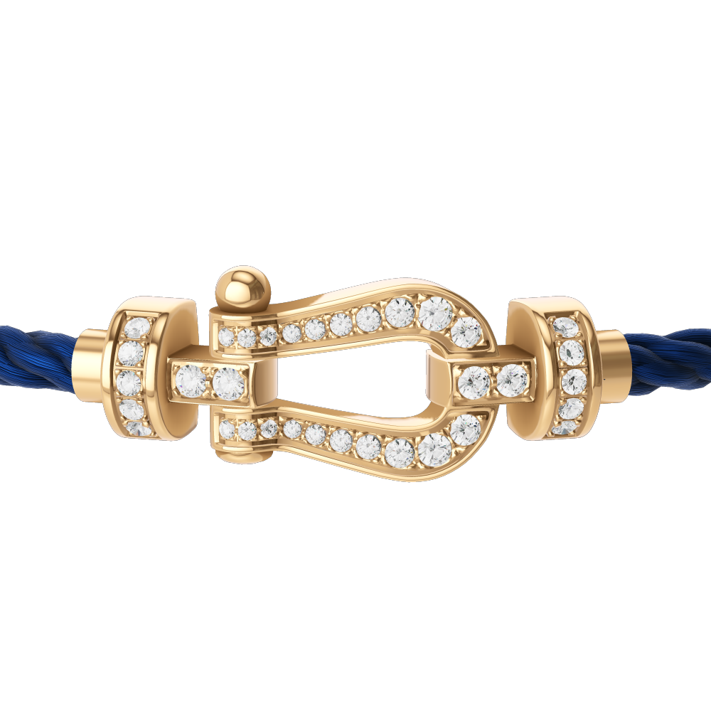 FORCE 10 BRACELET 18K YELLOW GOLD AND DIAMONDS MEDIUM MODEL