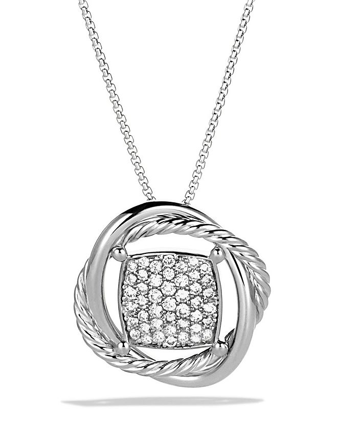 Infinity Pendant with Diamonds on Chain