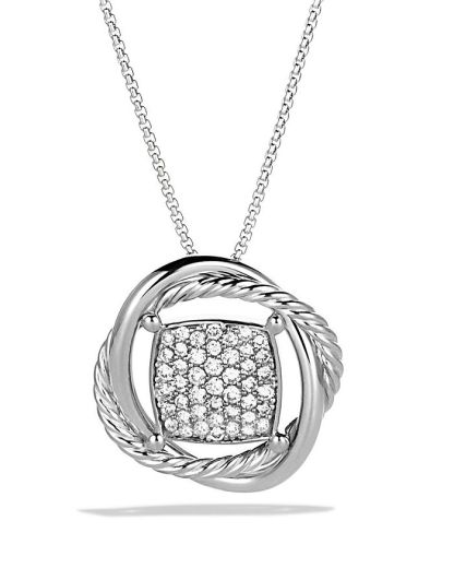 Infinity Pendant with Diamonds on Chain