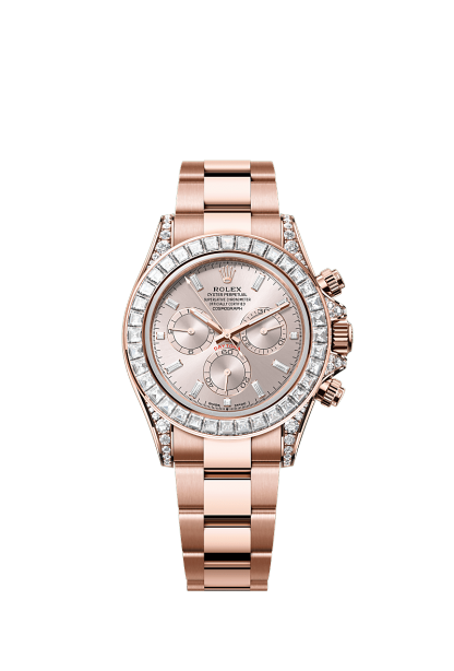 Cosmograph Daytona  Oyster, 40 mm, Everose gold and diamonds  Reference 126595TBR