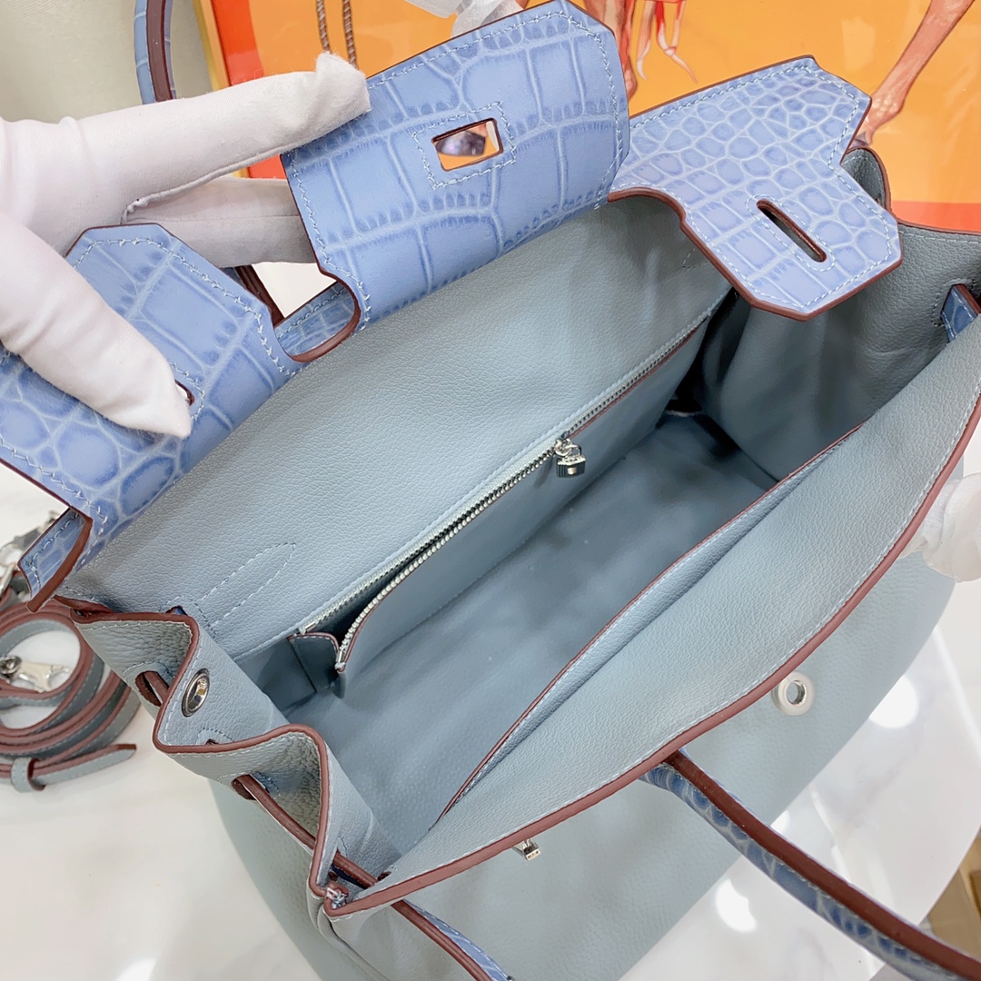 Herthtmes Togo Matte Alligator Birkin Touch 25/30 Gold