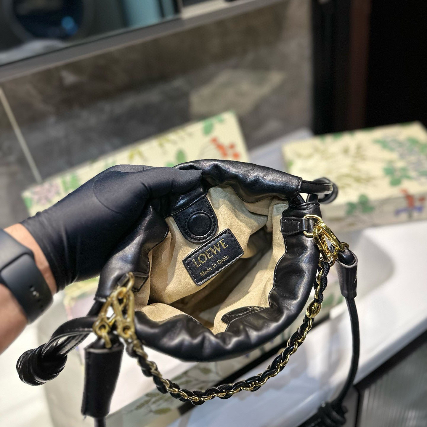 Flamenco purse in mellow nappa lambskin