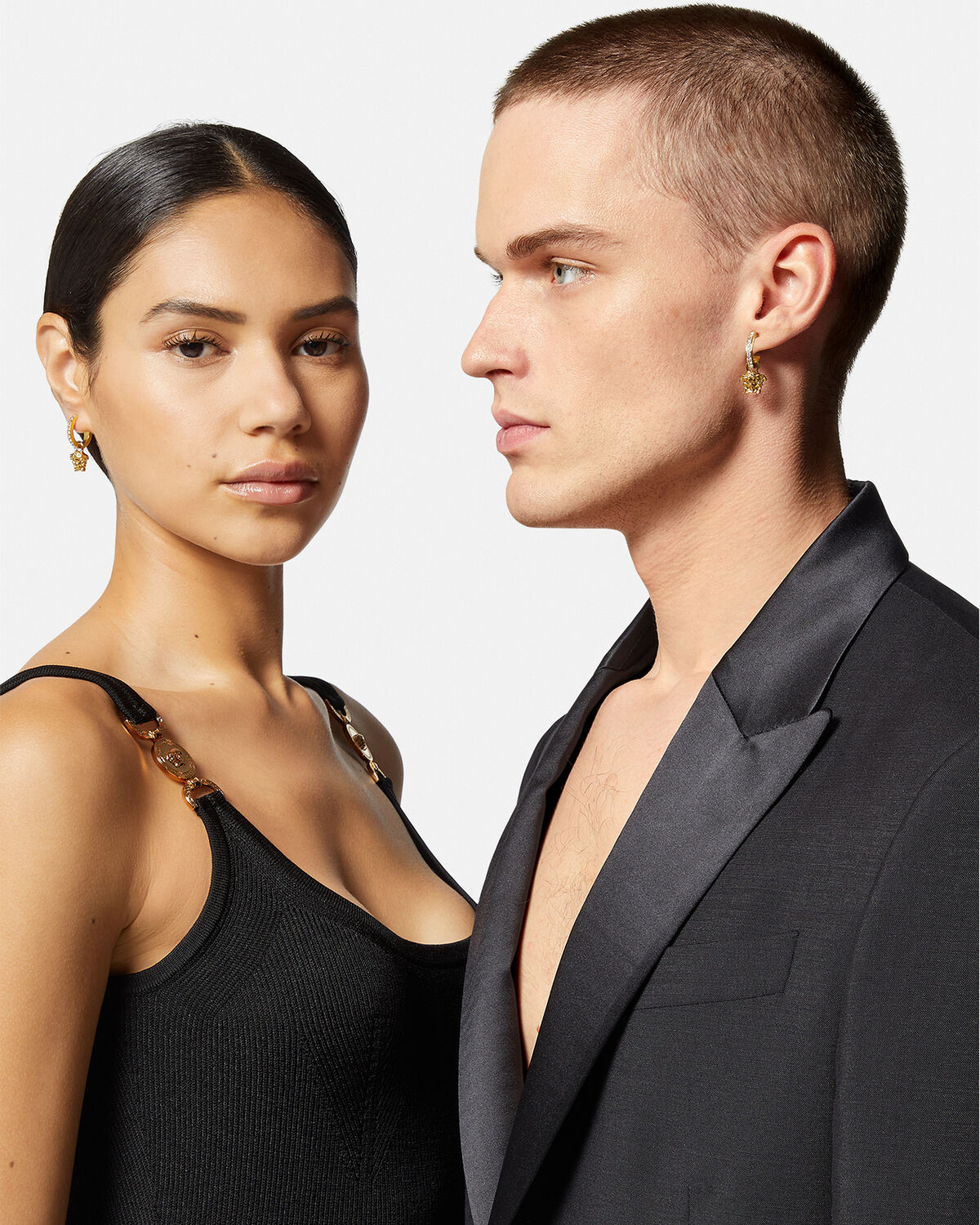 Crystal La  Hoop Earrings