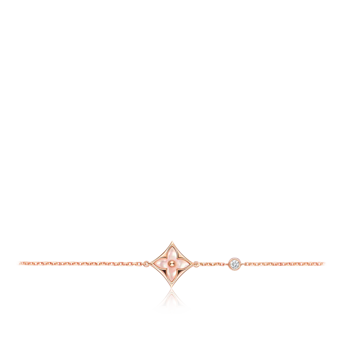 COLOR BLOSSOM BB STAR BRACELET, PINK GOLD, PINK MOTHER-OF-PEARL AND DIAMOND