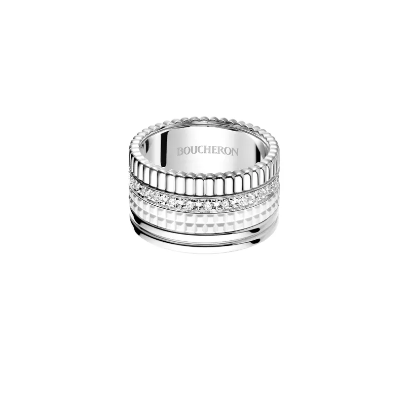 QUATRE DOUBLE WHITE EDITION LARGE RING