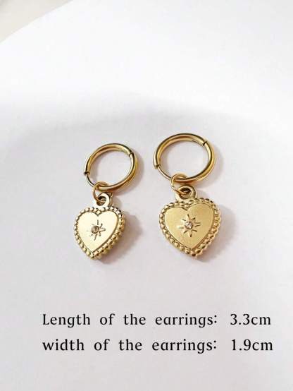 Vintage Fashion Heart Shaped Drop Earrings