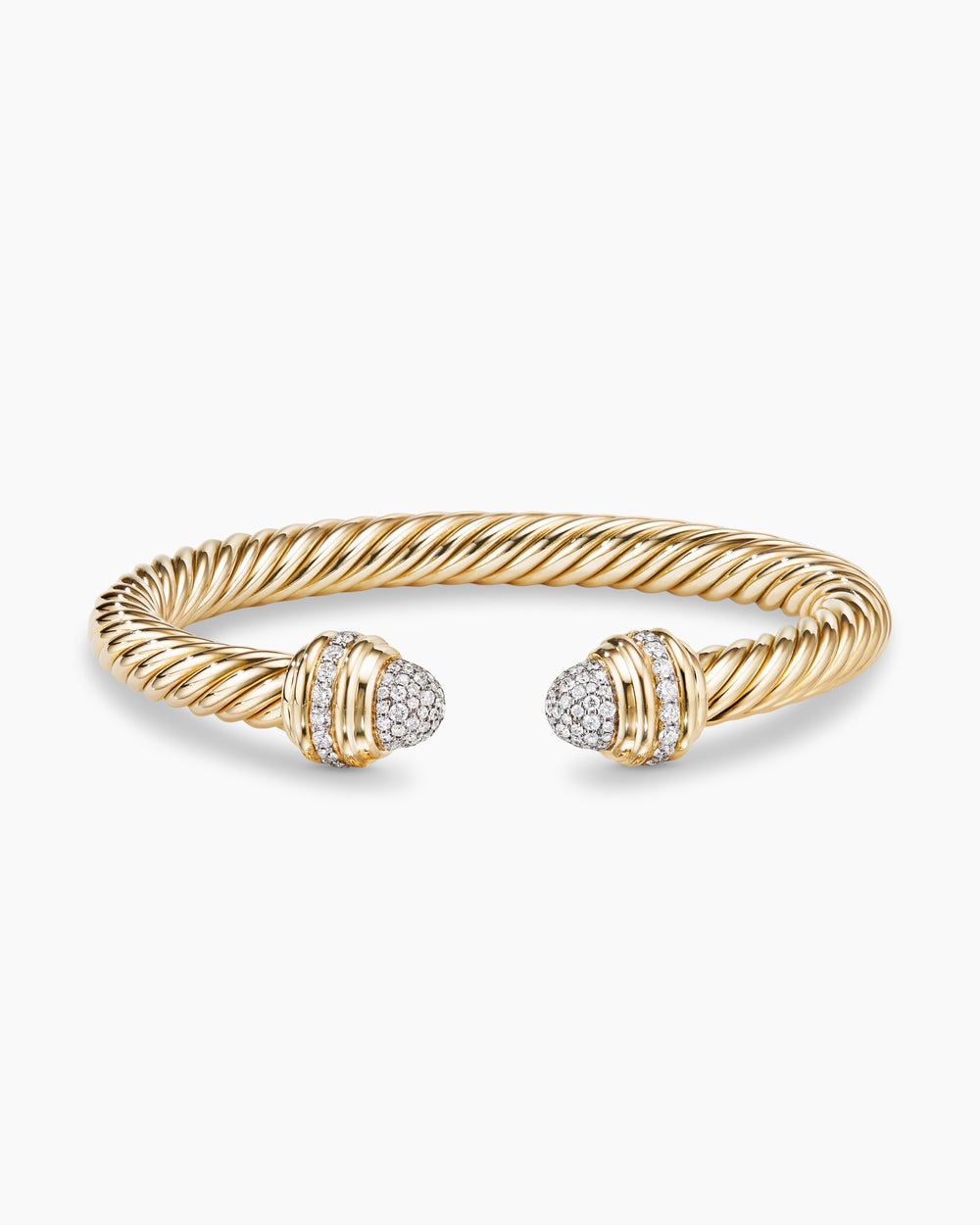 Classic Cablespira庐 Bracelet 18K Yellow Gold with Diamonds, 7mm