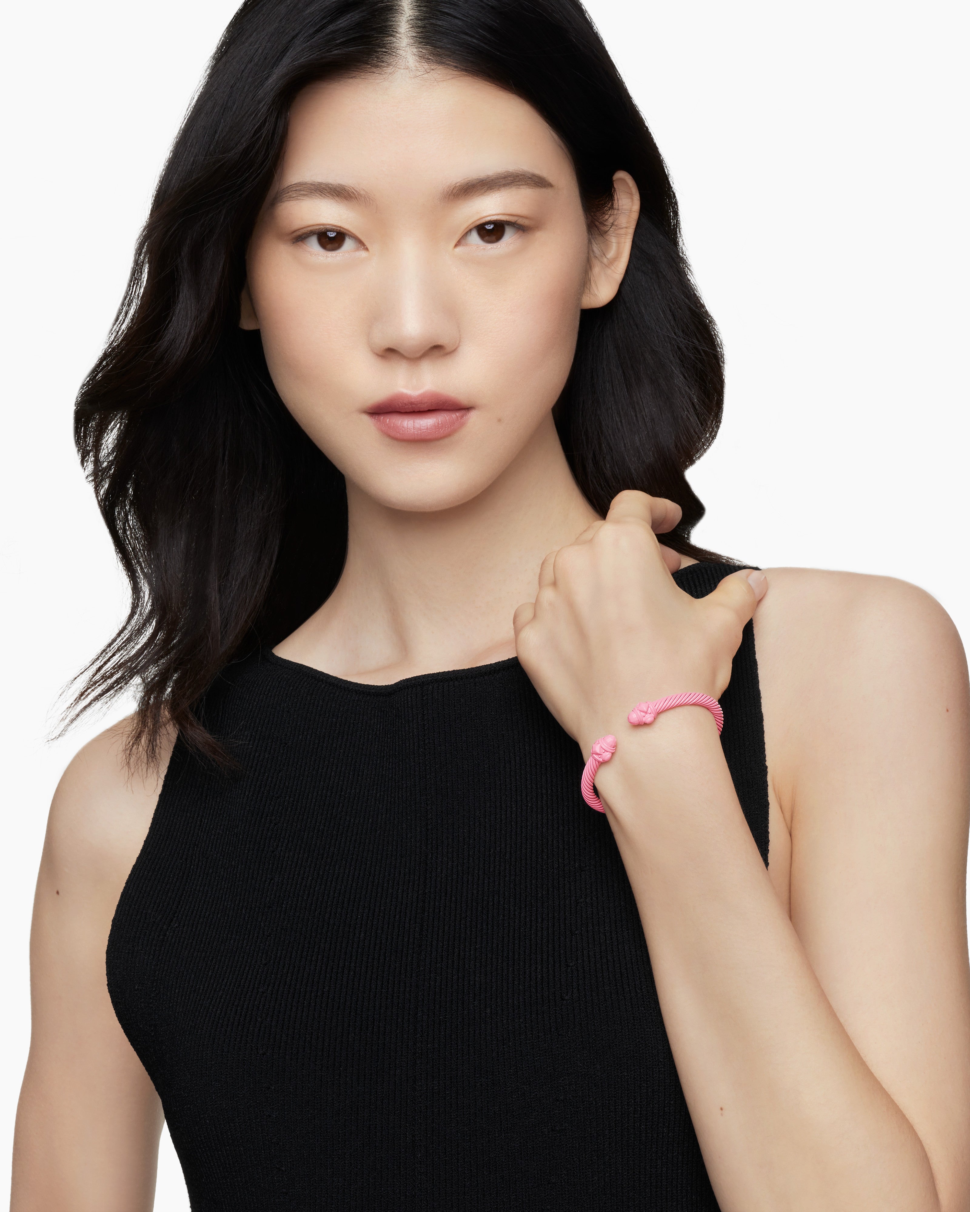 Renaissance® Classic Cable Bracelet Pink Aluminum, 5mm