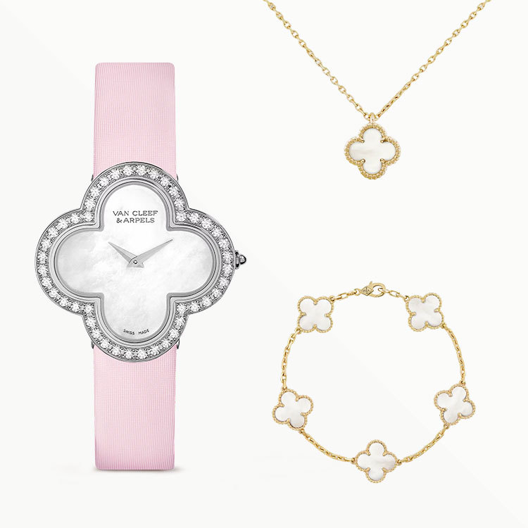 3-Piece Alhambra Set Yelllow Gold & Lucky Clover