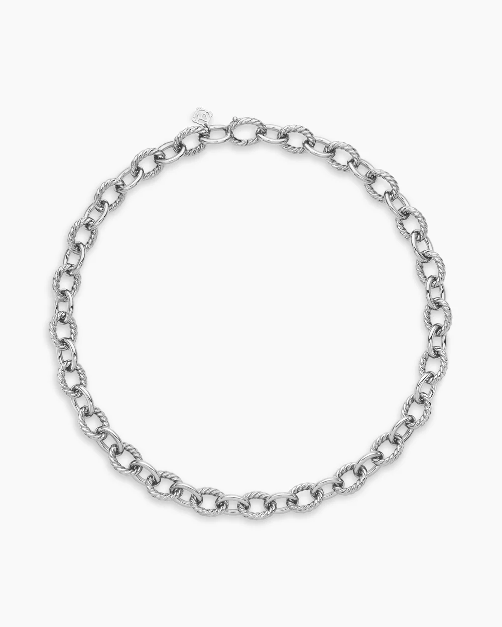 Oval Link Chain Necklace Sterling Silver, 16mm
