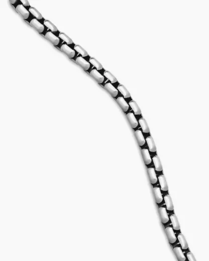Box Chain Necklace Sterling Silver, 5mm