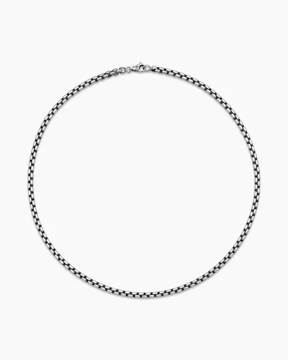 Box Chain Necklace Sterling Silver, 5mm