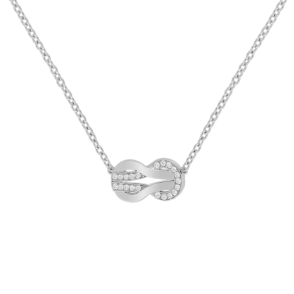 CHANCE INFINIE NECKLACE 18K WHITE GOLD AND DIAMONDS MEDIUM MODEL