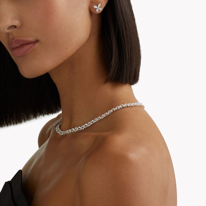 Classic Butterfly Diamond Stud Earrings