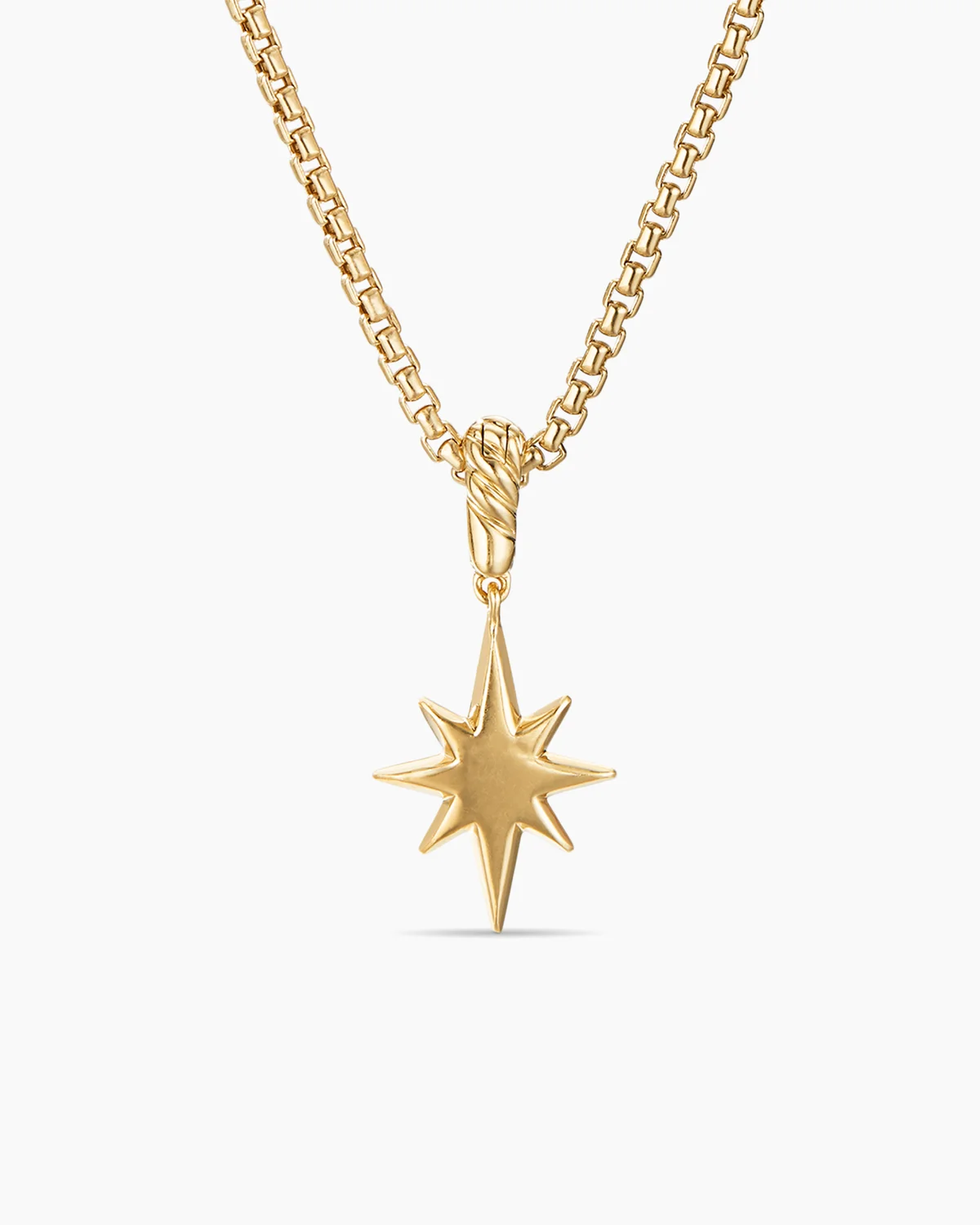 North Star Amulet 18K Yellow Gold with Diamonds, 15mm