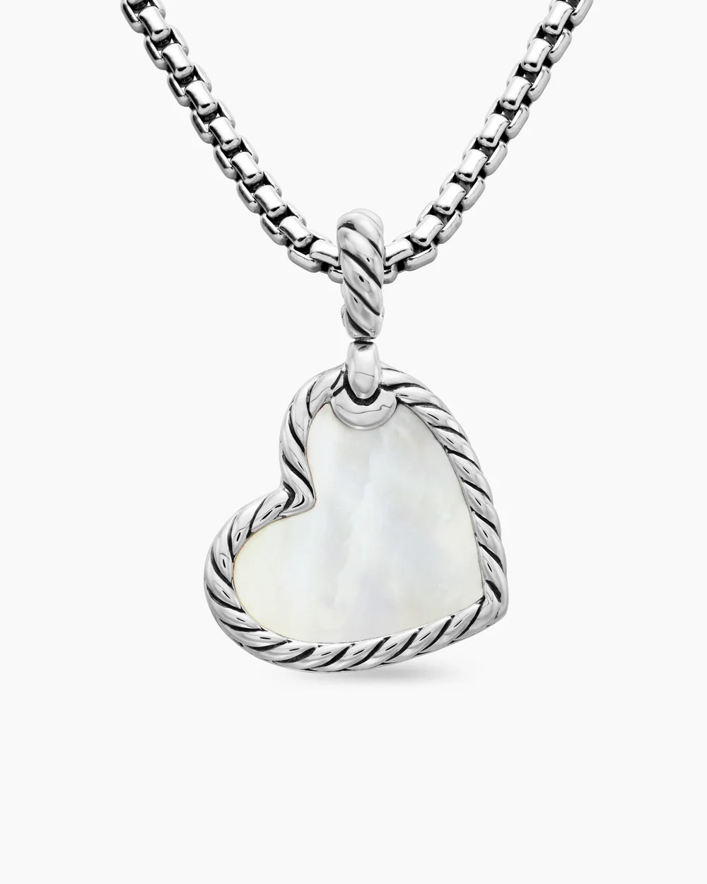 DY Elements® Heart Amulet Sterling Silver with Mother of Pearl and Diamonds