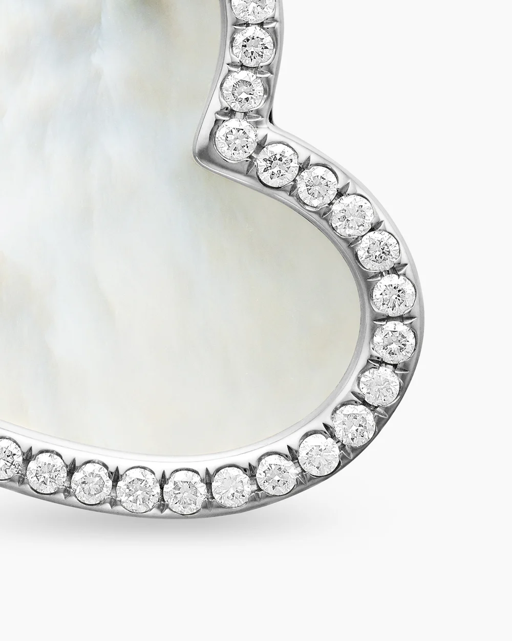 DY Elements® Heart Amulet Sterling Silver with Mother of Pearl and Diamonds