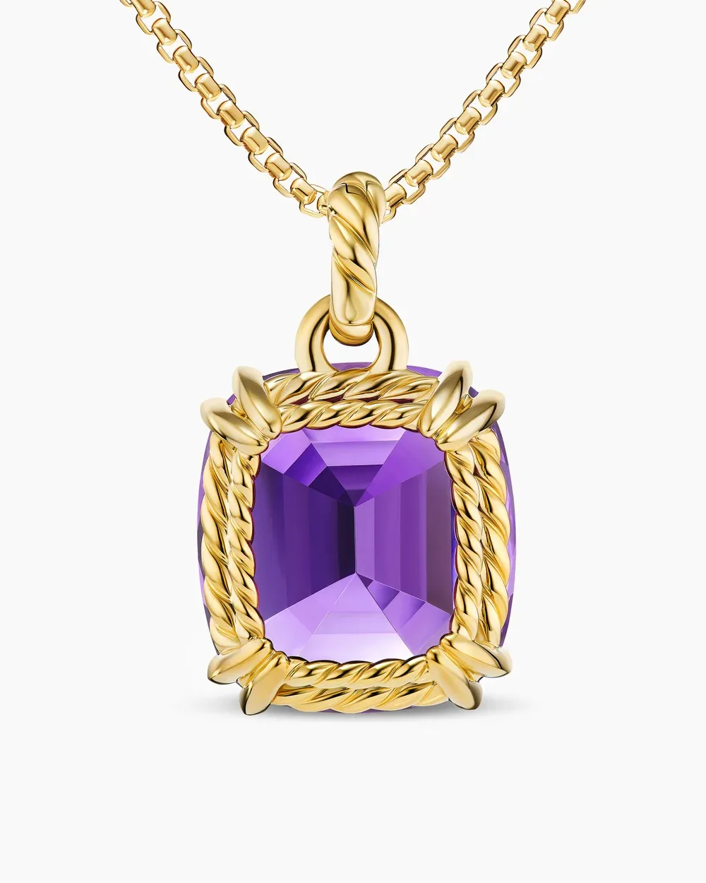 Marbella Pendant 18K Yellow Gold with Amethyst, 22mm