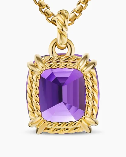 Marbella Pendant 18K Yellow Gold with Amethyst, 22mm