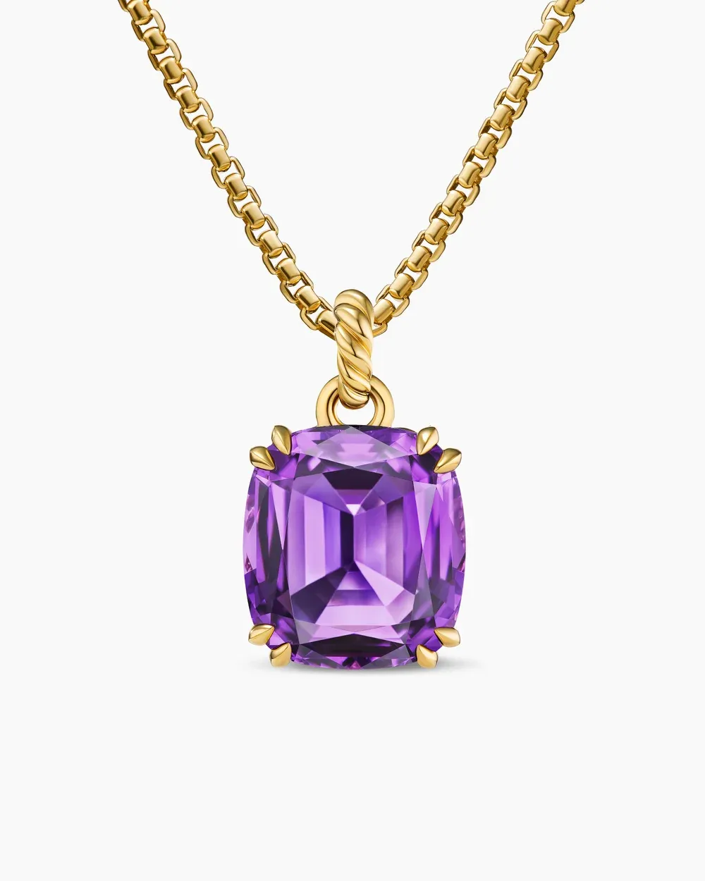 Marbella Pendant 18K Yellow Gold with Amethyst, 22mm