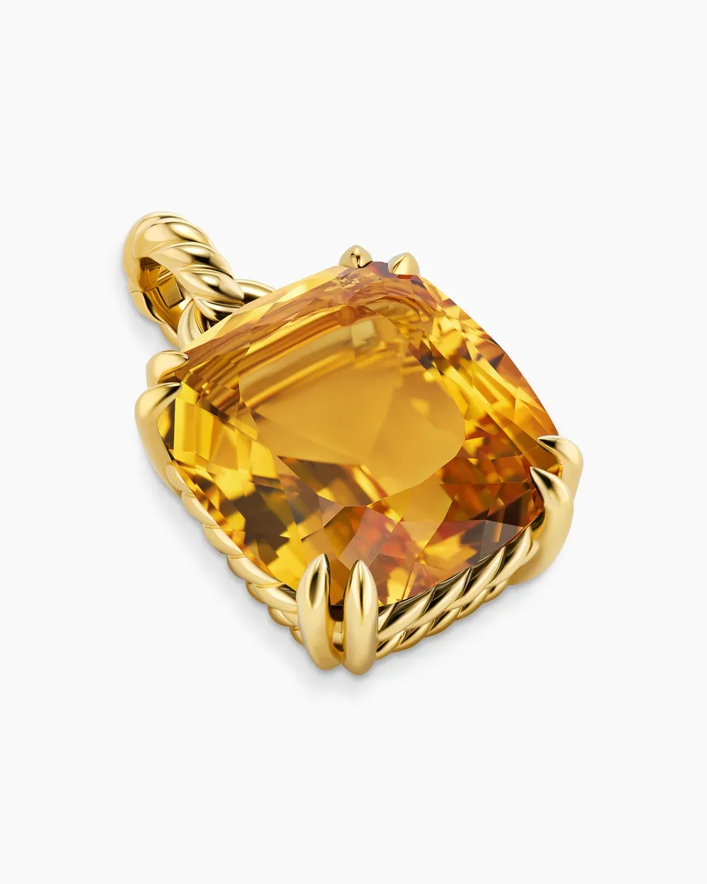 Marbella Pendant 18K Yellow Gold with Citrine, 22mm