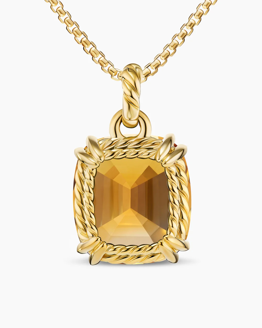 Marbella Pendant 18K Yellow Gold with Citrine, 22mm
