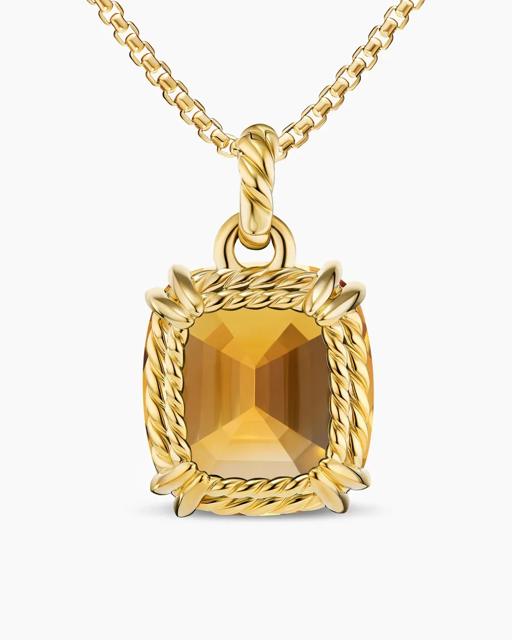 Marbella Pendant 18K Yellow Gold with Citrine, 22mm