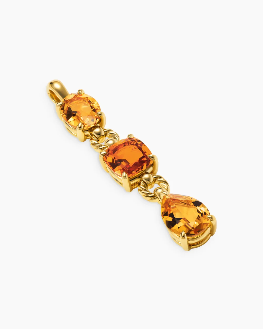 Marbella Y Pendant 18K Yellow Gold with Citrine and Madeira Citrine, 57.8mm