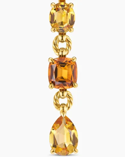 Marbella Y Pendant 18K Yellow Gold with Citrine and Madeira Citrine, 57.8mm