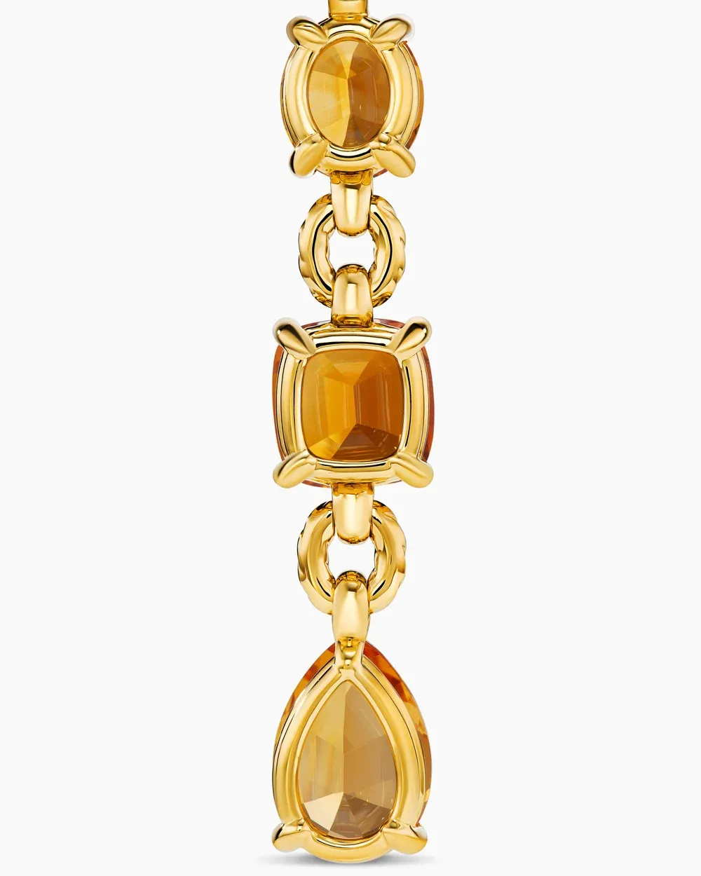 Marbella Y Pendant 18K Yellow Gold with Citrine and Madeira Citrine, 57.8mm