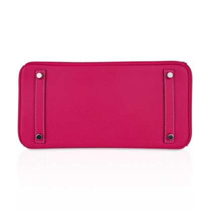 Birkin 30 Bag Rose Tyrien Candy Epsom Limited Edition Palladium