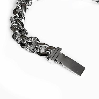 HEART INSIGNIA ID FANCY CHAIN BRACELET