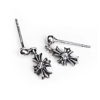 TINY E CH PLUS DROP EARRINGS WITH DIAMONDS