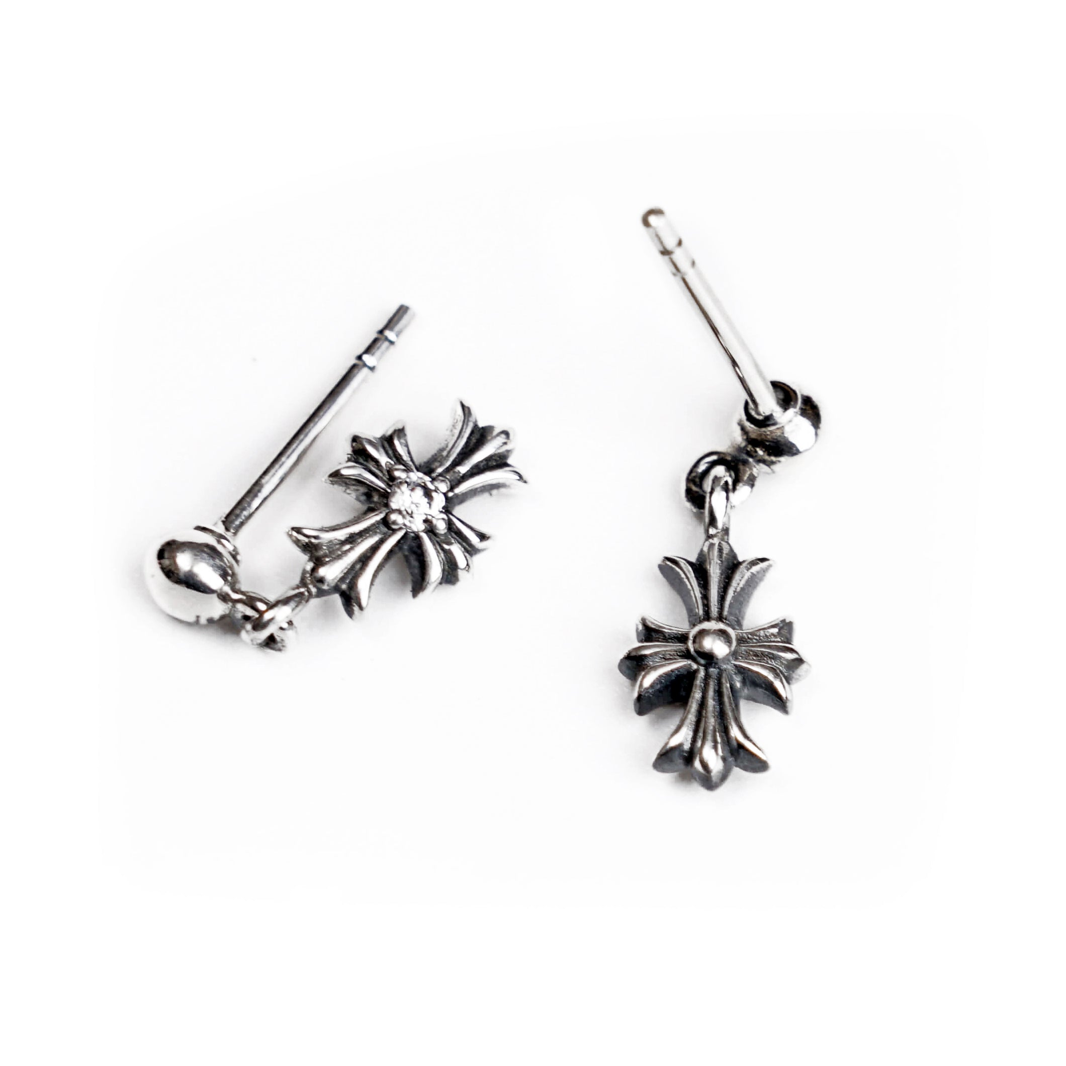 TINY E CH PLUS DROP EARRINGS WITH DIAMONDS