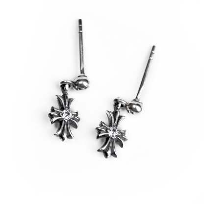 TINY E CH PLUS DROP EARRINGS WITH DIAMONDS
