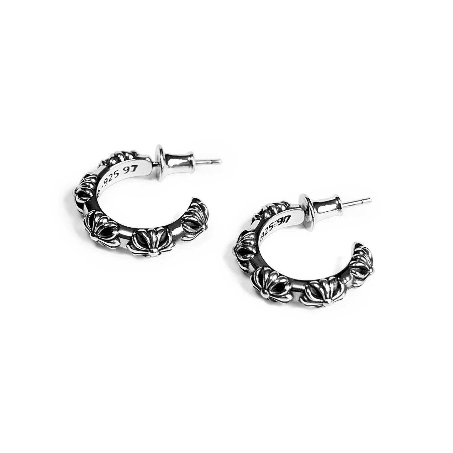 CROSS HOOP EARRING