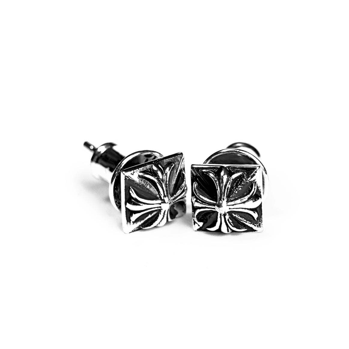 PYRAMID PLUS STUD EARRINGS