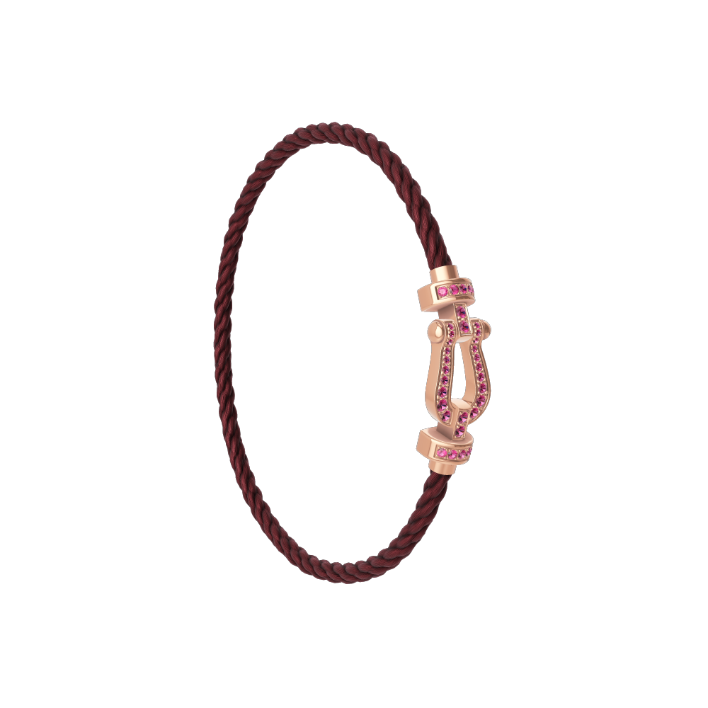 FORCE 10 BRACELET 18K PINK GOLD AND PINK SAPPHIRES MEDIUM MODEL