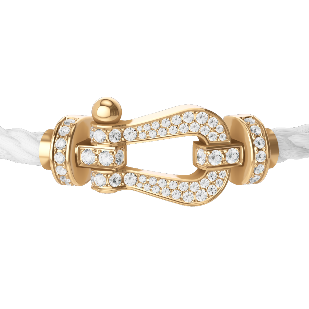 FORCE 10 BRACELET 18K YELLOW GOLD AND DIAMONDS LARGE MODEL